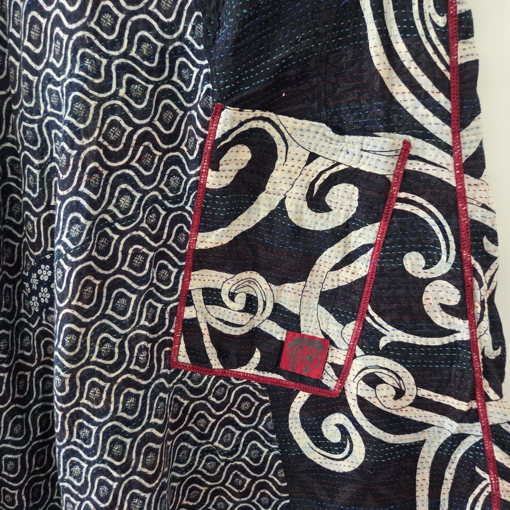 Mieko Mintz Reversible Abstract Patchwork Kantha … - image 4